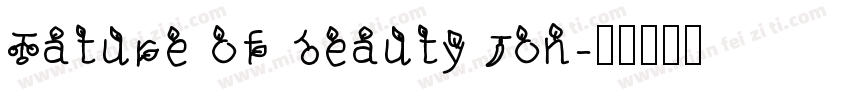 Nature of Beauty Fon字体转换